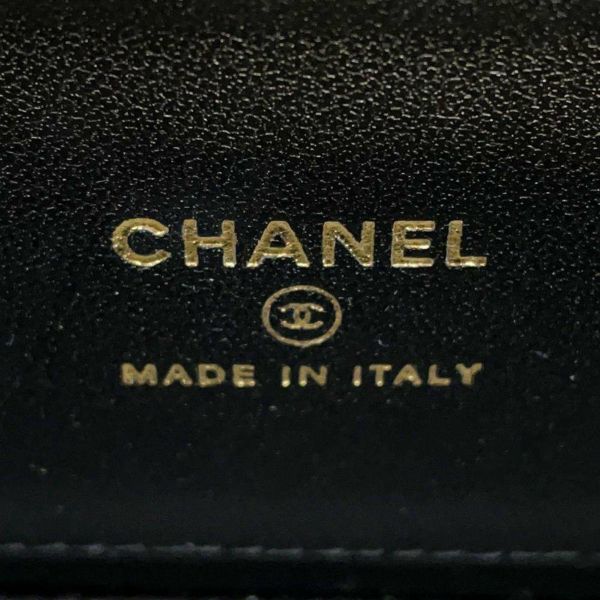 シャネル チェーンショルダーバッグ マトラッセ ココマーク バニティバッグ ラムスキン CHANEL ヴァニティバッグ 黒