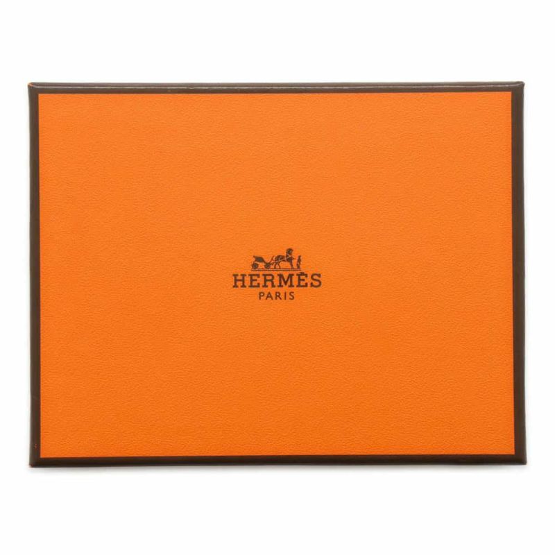 エルメス カルメン トリコロール ライム/クレ/ヴェールフィズ/シルバー金具 ラムスキン B刻印