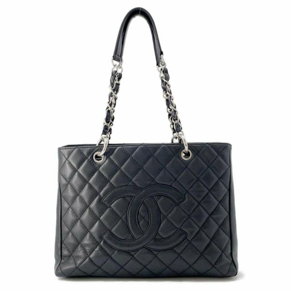 シャネル チェーントートバッグ ココマーク マトラッセ GST A50995 CHANEL バッグ ショルダーバッグ 黒