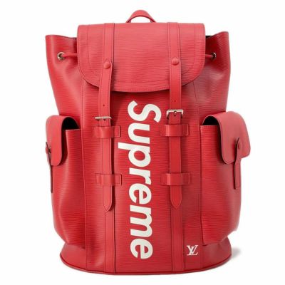 ルイヴィトン リュックサック エピ シュプリーム クリストファーPM M53414 LOUIS VUITTON Supreme レッド 黒 ブラック 安心保証