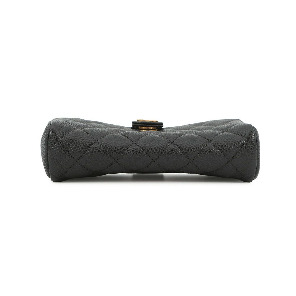 シャネル ポーチ マトラッセ ココマーク キャビアスキン A48227 CHANEL 小銭入れ 黒