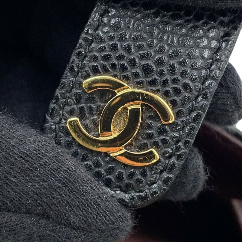 シャネル ポーチ マトラッセ ココマーク キャビアスキン A48227 CHANEL 小銭入れ 黒