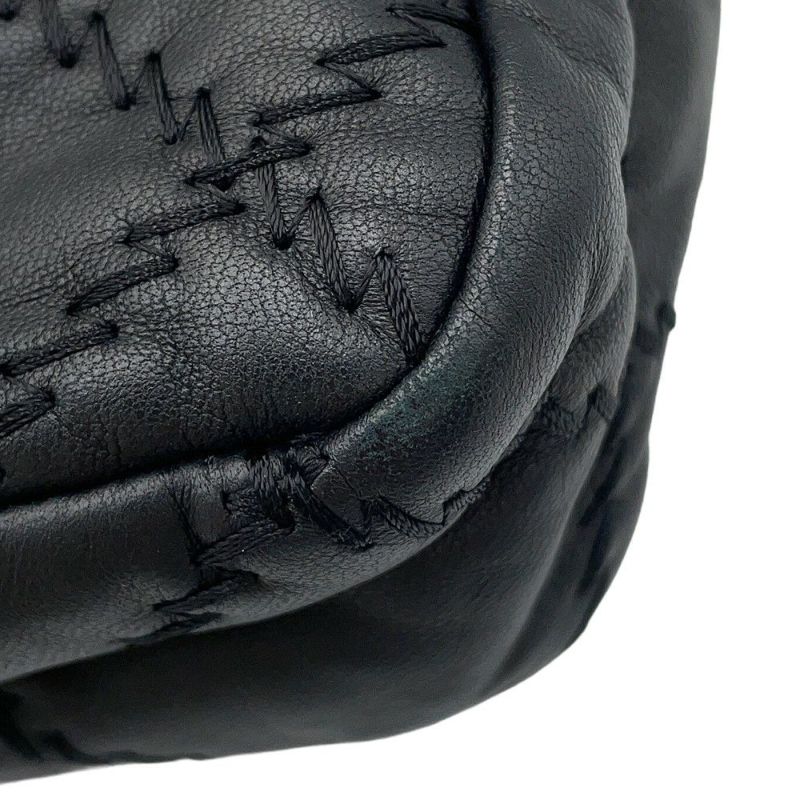 シャネル チェーンショルダーバッグ マトラッセ ココマーク ウルトラステッチ ダブルチェーン レザー CHANEL A50853 黒