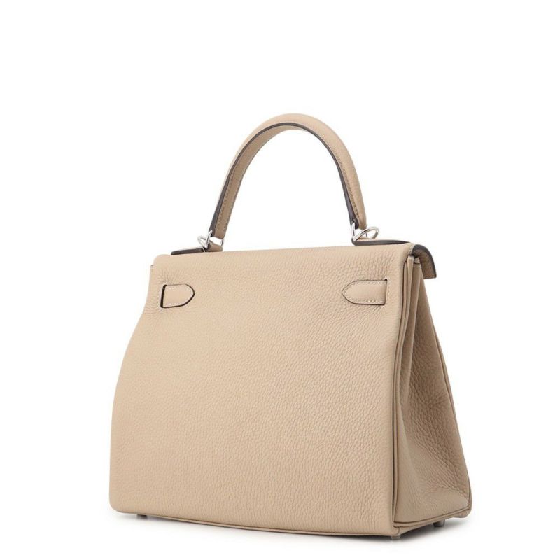 エルメス ハンドバッグ ケリー28 内縫い トレンチ/シルバー金具 トリヨンクレマンス Z刻印 2wayショルダー