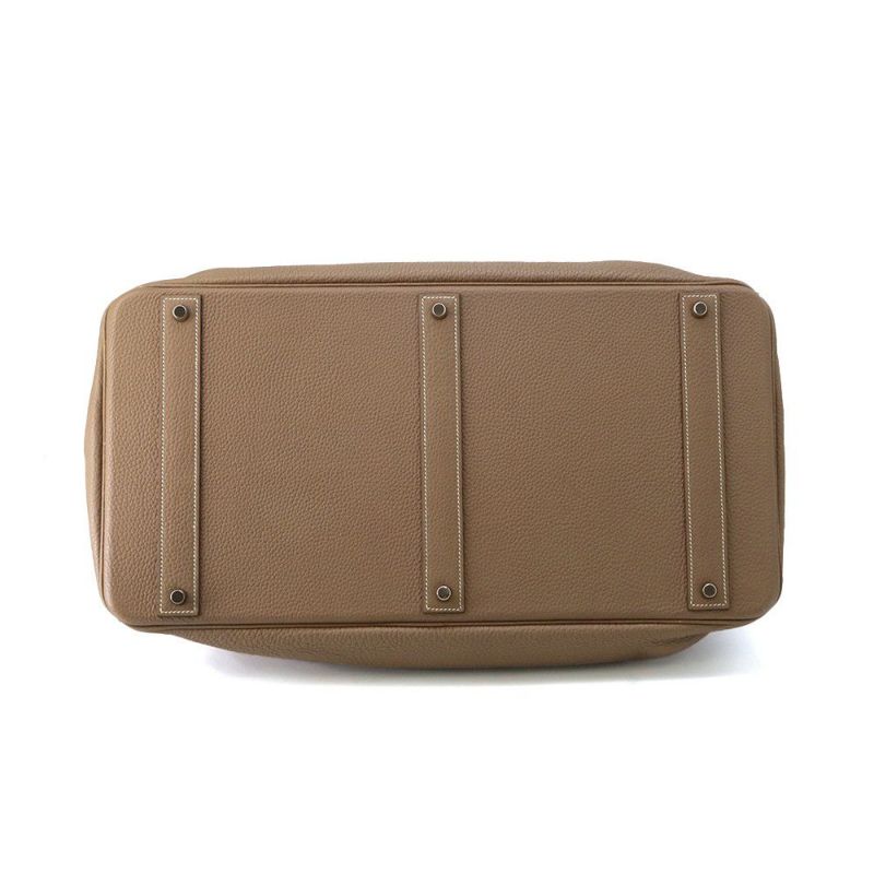 エルメス ハンドバッグ バーキン50 エトゥープ/シルバー金具 トリヨンクレマンス □I刻印 HERMES バッグ