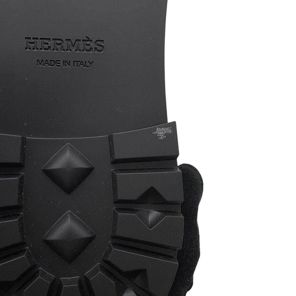 エルメス ショートブーツ ジェフ レザー メンズサイズ41 HERMES 靴 黒