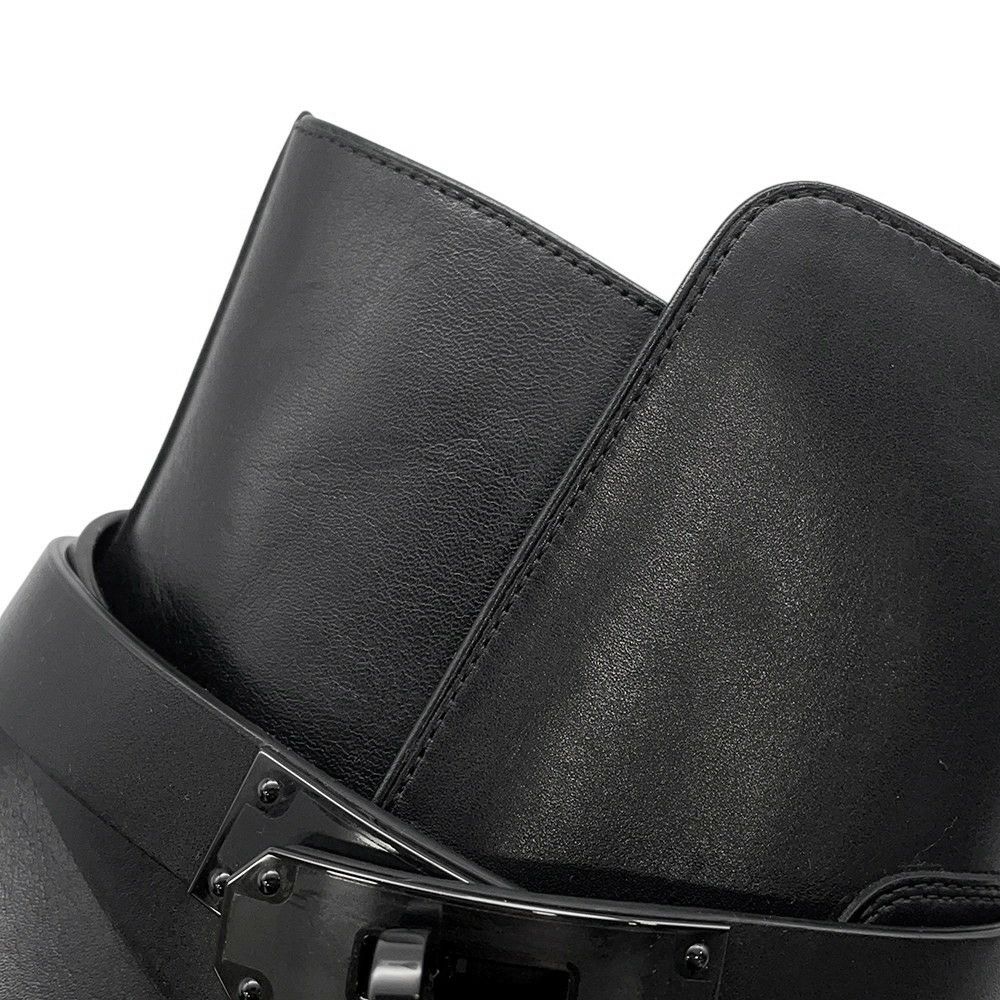 エルメス ショートブーツ ジェフ レザー メンズサイズ41 HERMES 靴 黒