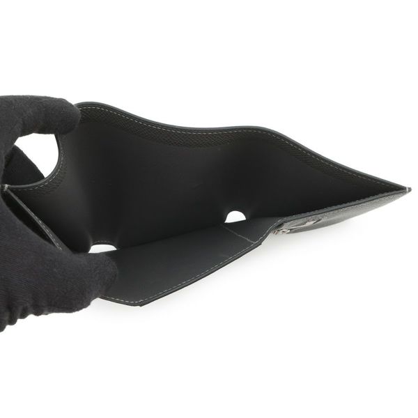 エルメス 三つ折り財布 ベアン コンビネ タッチ グラファイト/グリシマン/シルバー金具 エプソン/アリゲーターマット B刻印