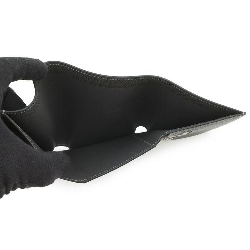 エルメス 三つ折り財布 ベアン コンビネ タッチ グラファイト/グリシマン/シルバー金具 エプソン/アリゲーターマット B刻印