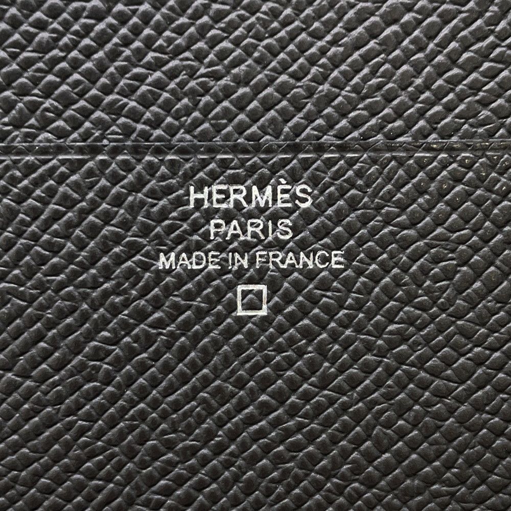 エルメス 三つ折り財布 ベアン コンビネ タッチ グラファイト/グリシマン/シルバー金具 エプソン/アリゲーターマット B刻印