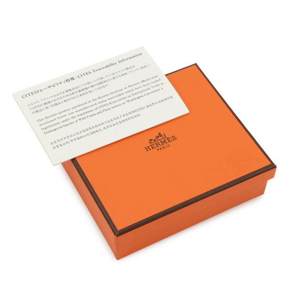 エルメス 三つ折り財布 ベアン コンビネ タッチ グラファイト/グリシマン/シルバー金具 エプソン/アリゲーターマット B刻印