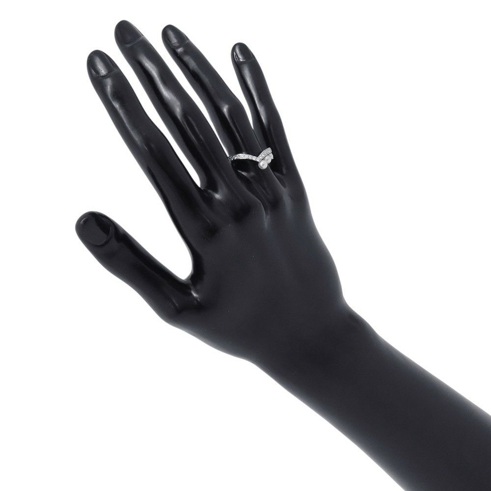 ショーメ リング ジョゼフィーヌ エグレット ダイヤ 24P 計0.40ct/養殖アコヤパール 3P 計1.05ct K18WG サイズ50 083290