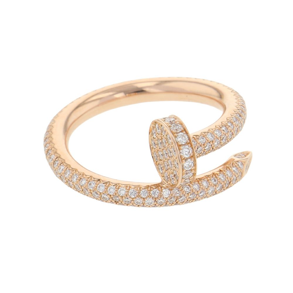 カルティエ リング ジュスト アン クル クラシックモデル パヴェダイヤモンド 241P 計0.85ct K18PG サイズ50 N4748600 指輪