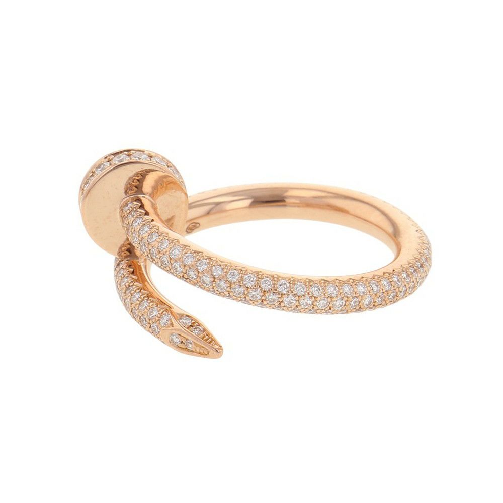 カルティエ リング ジュスト アン クル クラシックモデル パヴェダイヤモンド 241P 計0.85ct K18PG サイズ50 N4748600 指輪