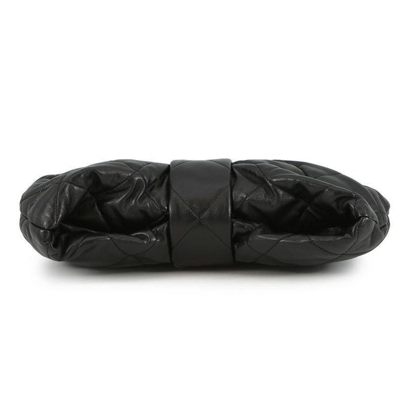 シャネル ハンドバッグ マトラッセ ココマーク リボン ボウ バッグ ラムスキン AS5851 CHANEL 黒 2way