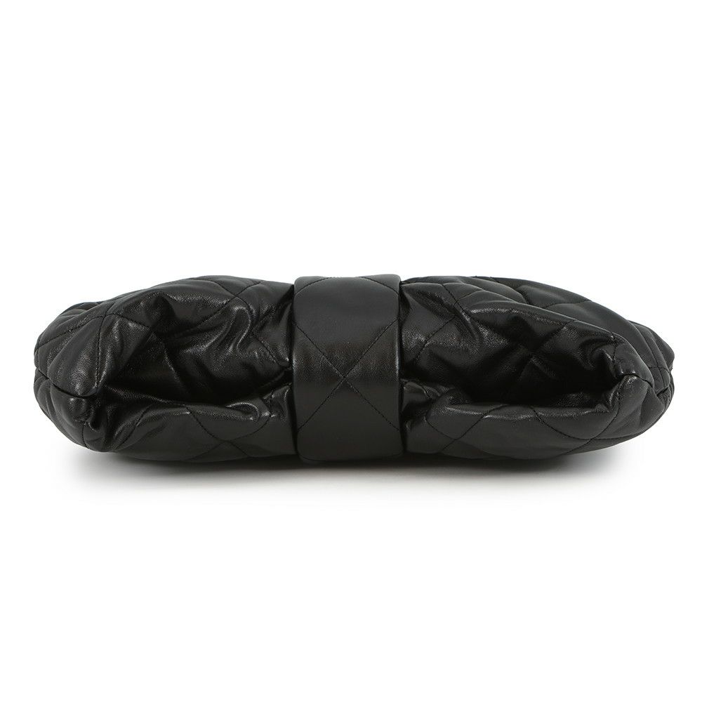 シャネル ハンドバッグ マトラッセ ココマーク リボン ボウ バッグ ラムスキン AS5851 CHANEL 黒 2way