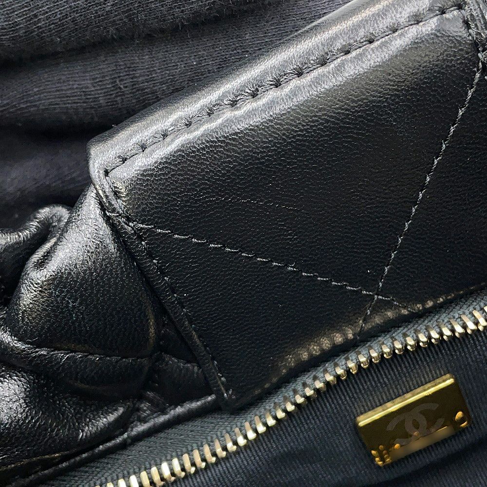 シャネル ハンドバッグ マトラッセ ココマーク リボン ボウ バッグ ラムスキン AS5851 CHANEL 黒 2way