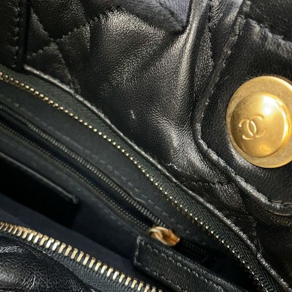 シャネル ハンドバッグ マトラッセ ココマーク リボン ボウ バッグ ラムスキン AS5851 CHANEL 黒 2way