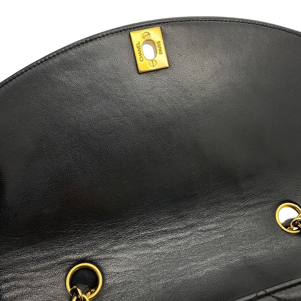 シャネル チェーンショルダーバッグ マトラッセ ココマーク ダイアナ ラムスキン A01164 CHANEL 黒