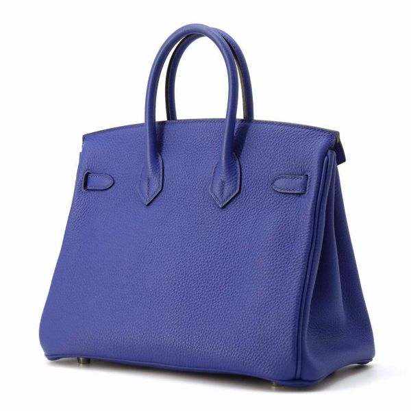 エルメス バーキン25 ブルーエレクトリック/シルバー金具 トゴ C刻印 HERMES Birkin ハンドバッグ