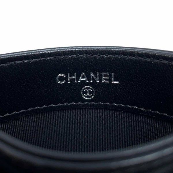 シャネル カードケース クラシック マトラッセ ココマーク ラムスキン AP0213 CHANEL 定期入れ 名刺入れ パスケース 黒