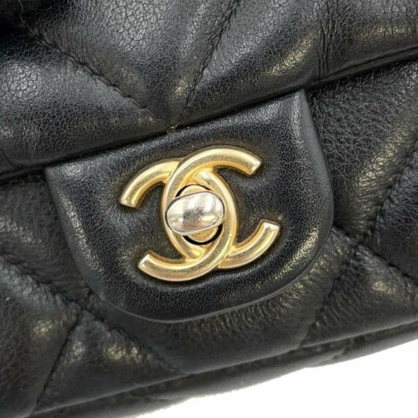 シャネル チェーンウォレット マトラッセ ココマーク ミニ ラムスキン AP2271 CHANEL 黒 ミニバッグ 財布