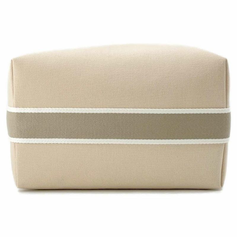 エルメス ポーチ ブリッド・ア・ブラックGM ベージュ/シルバー金具 キャンバス HERMES バッグ 小物入れ