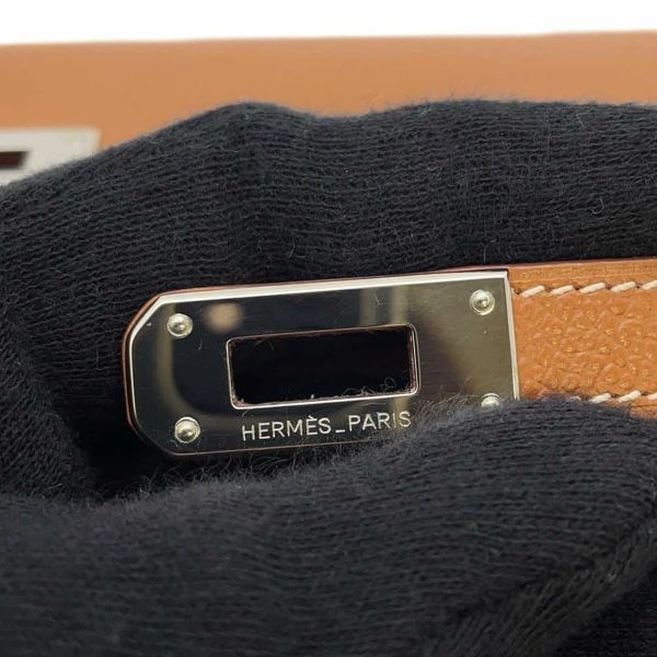 エルメス 長財布 ケリーウォレット ロング ゴールド/シルバー金具 エプソン □Q刻印 HERMES 財布