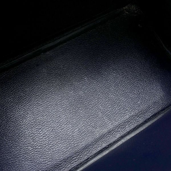 エルメス バーキン25 ブルーマリン/シルバー金具 アリゲーターマット X刻印 HERMES Birkin ハンドバッグ