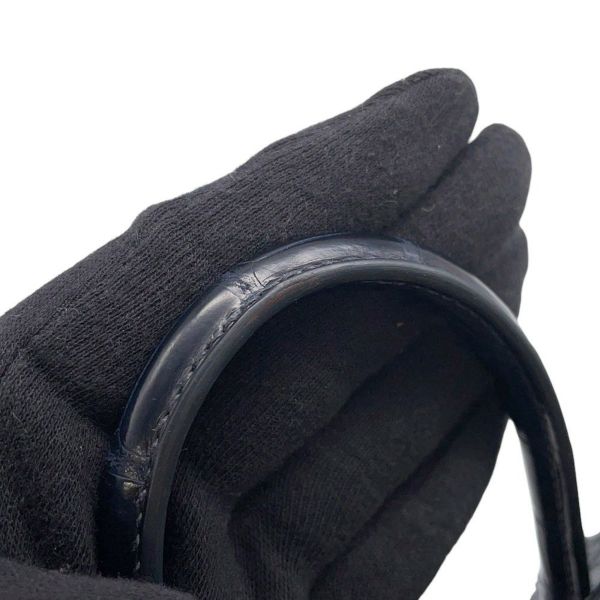 エルメス バーキン25 ブルーマリン/シルバー金具 アリゲーターマット X刻印 HERMES Birkin ハンドバッグ