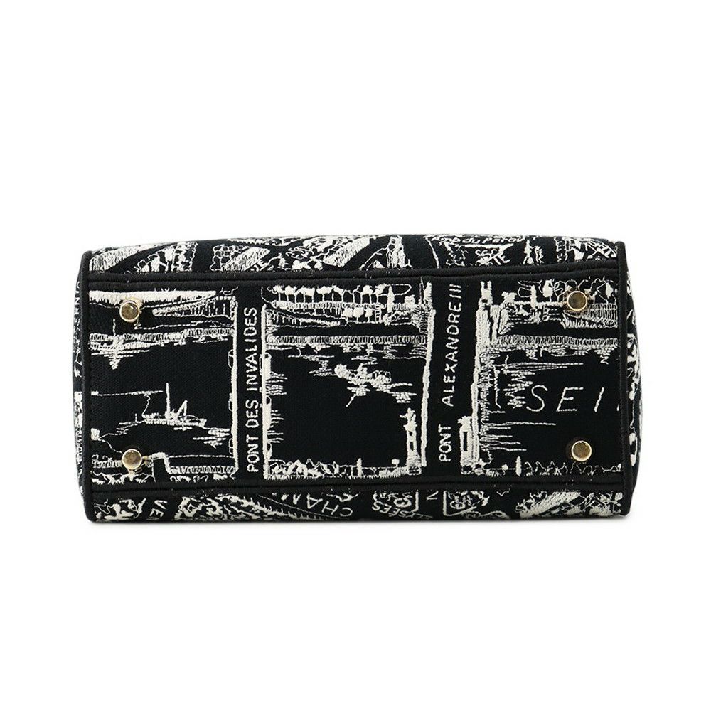 クリスチャン・ディオール ハンドバッグ レディディーライト Plan de Paris ミディアム M0565OOMP_M993 2way 黒