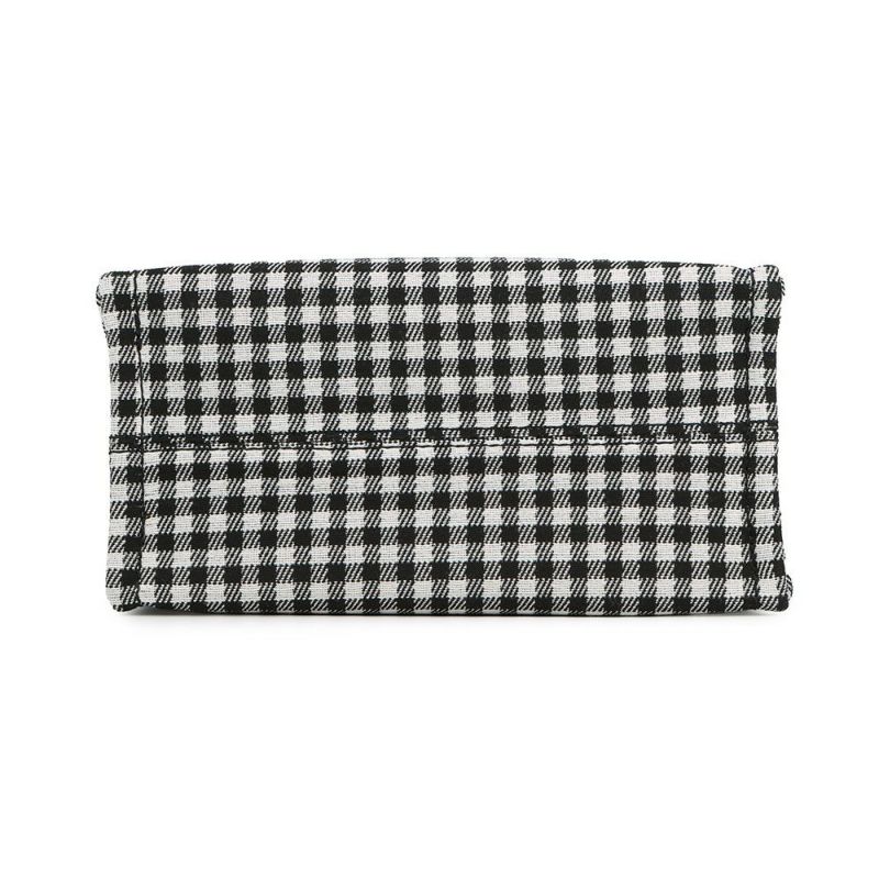 セリーヌ ハンドバッグ スモール カバ タイス チェック キャンバス 199162 CELINE 2way 黒 白