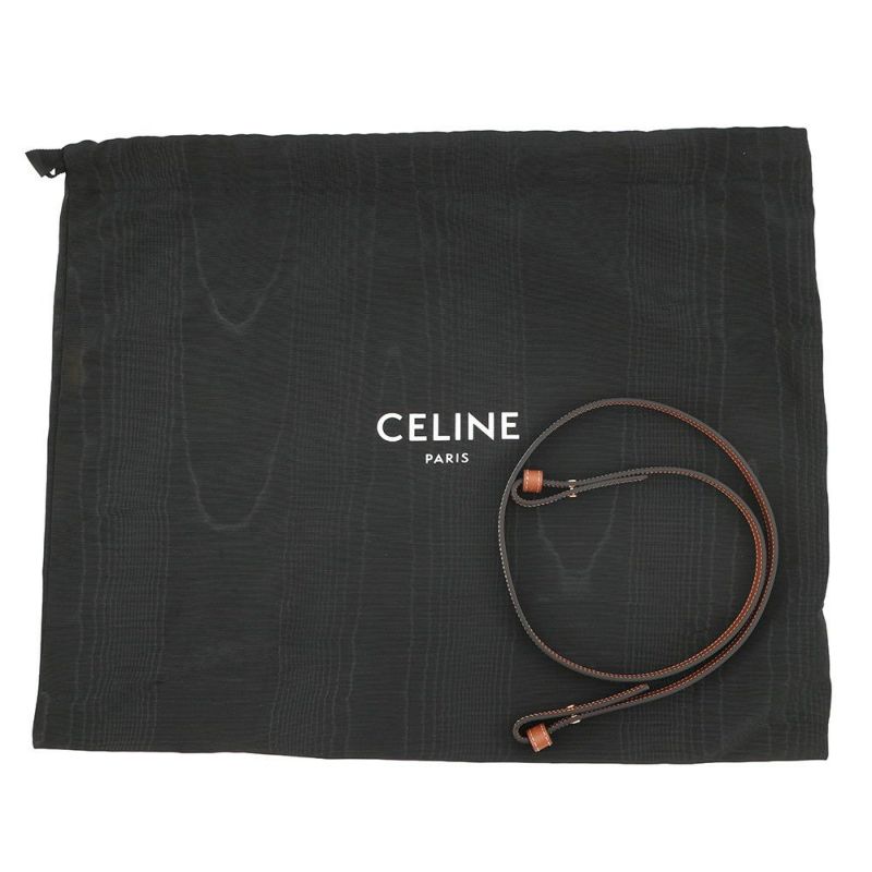 セリーヌ ハンドバッグ スモール カバ タイス チェック キャンバス 199162 CELINE 2way 黒 白