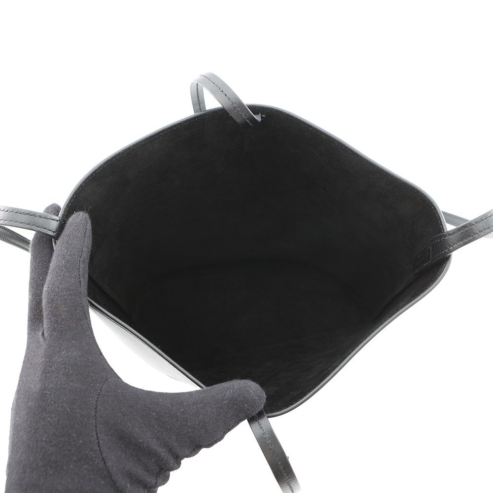 セリーヌ ショルダーバッグ トリオンフ スモール バケットバッグ カーフレザー 118293 CELINE 黒