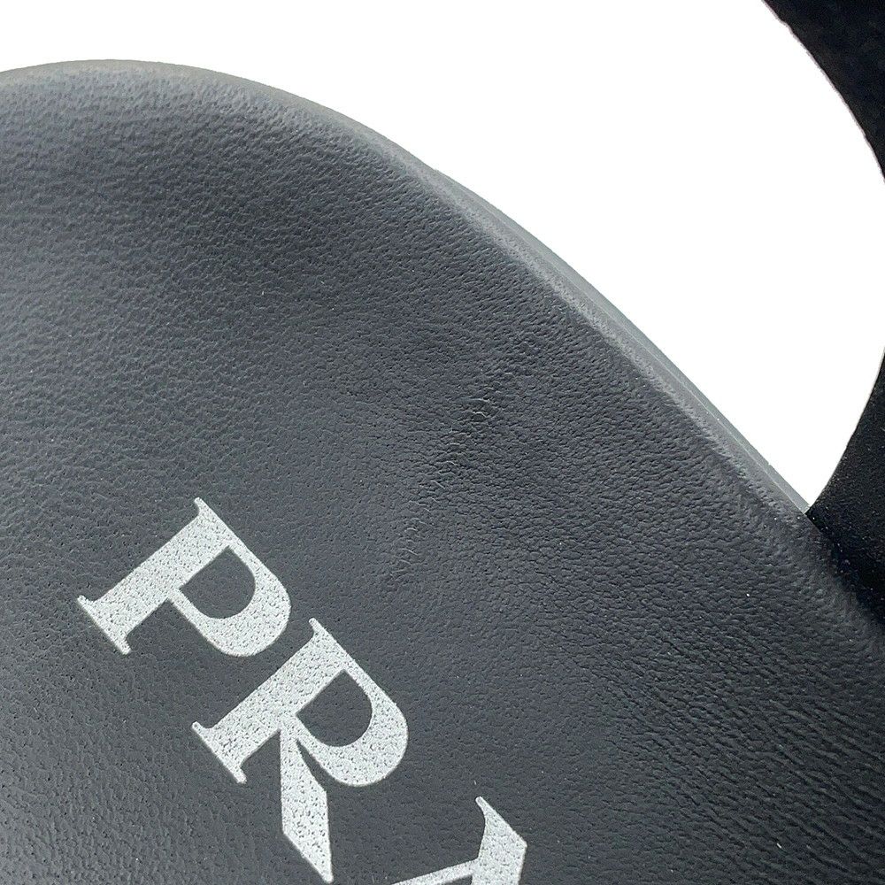プラダ サンダル モノリス ラバー レディースサイズ38 1X382N PRADA 靴 黒