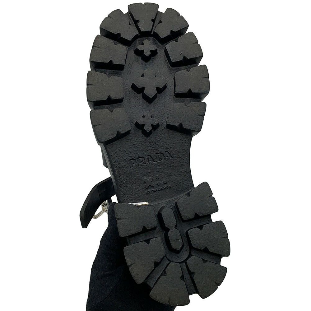 プラダ サンダル モノリス ラバー レディースサイズ38 1X382N PRADA 靴 黒