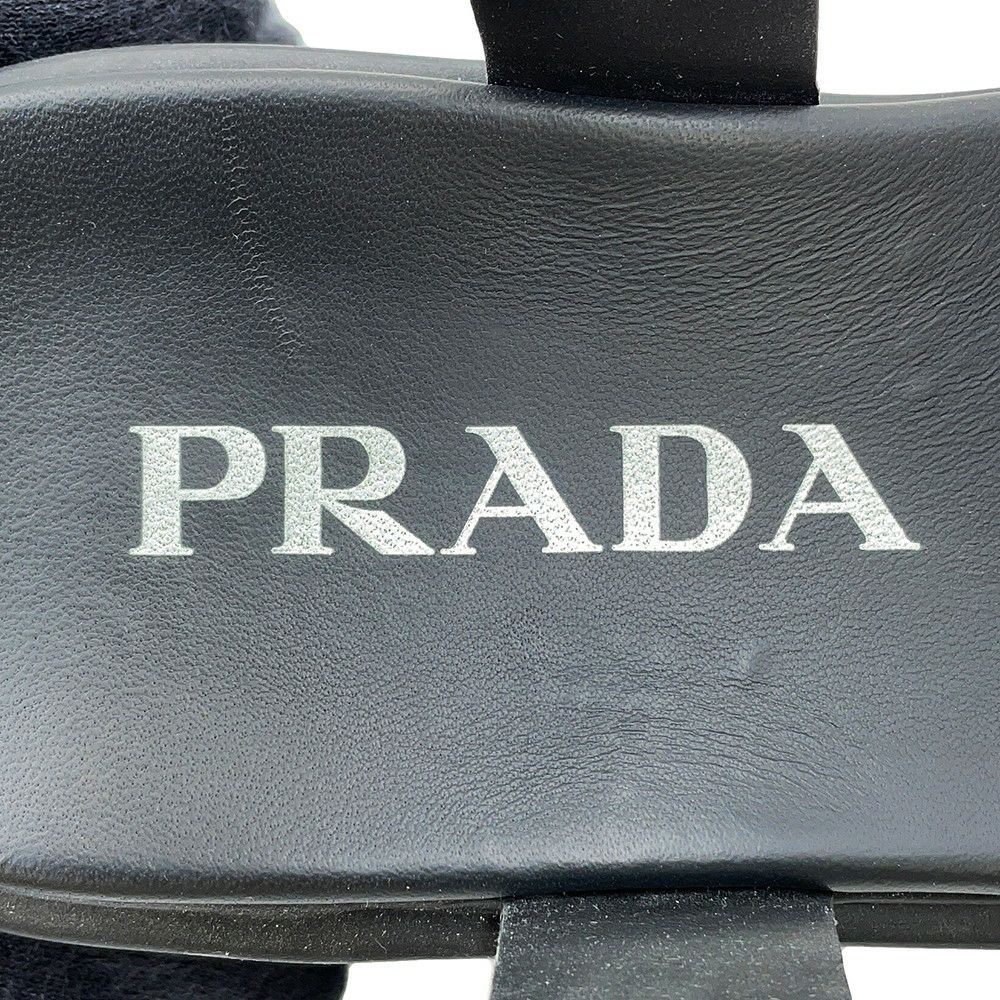 プラダ サンダル モノリス ラバー レディースサイズ38 1X382N PRADA 靴 黒