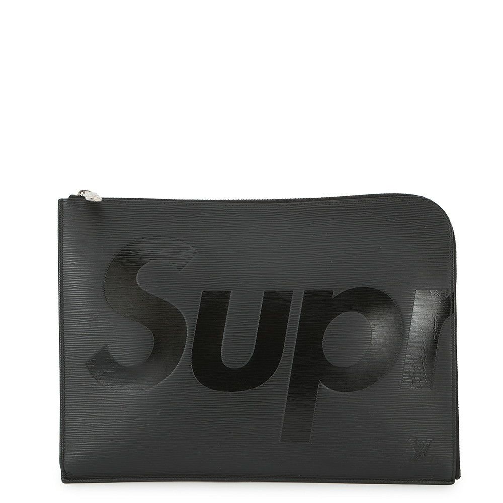 ルイヴィトン クラッチバッグ エピ/シュプリーム ポシェット・ジュール GM M67754 ヴィトン Supreme 限定 ブラック 黒
