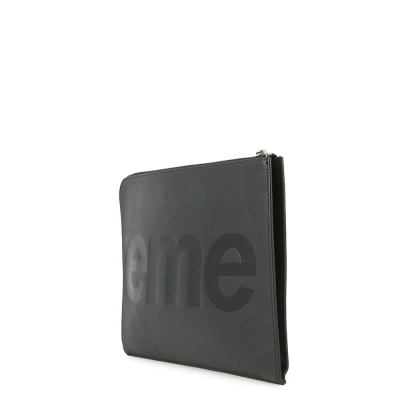 ルイヴィトン クラッチバッグ エピ/シュプリーム ポシェット・ジュール GM M67754 ヴィトン Supreme 限定 ブラック 黒