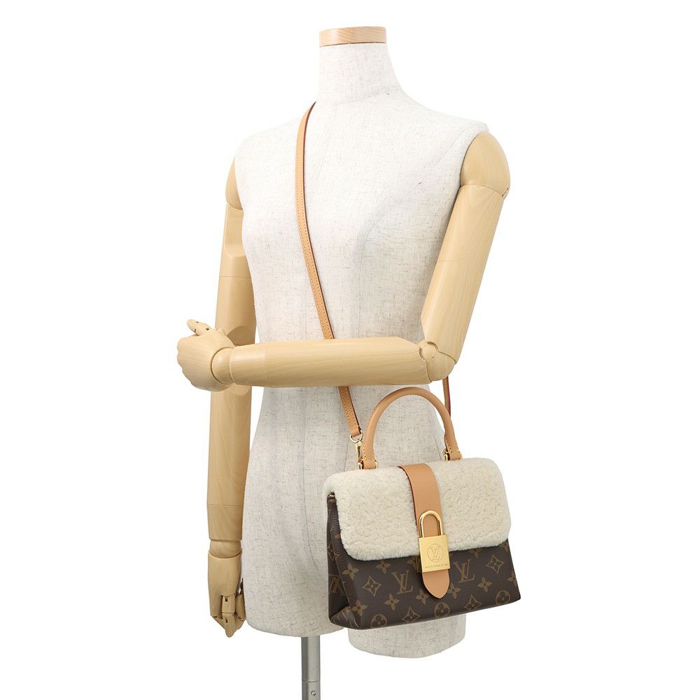 ルイヴィトン ハンドバッグ モノグラム/ムートン ロッキーBB M46318 LOUIS VUITTON 2way