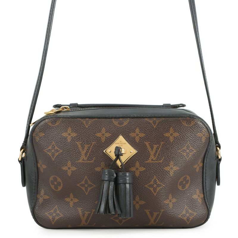 ルイヴィトン ショルダーバッグ モノグラム サントンジュ M43555 LOUIS VUITTON タッセル ブラック 黒