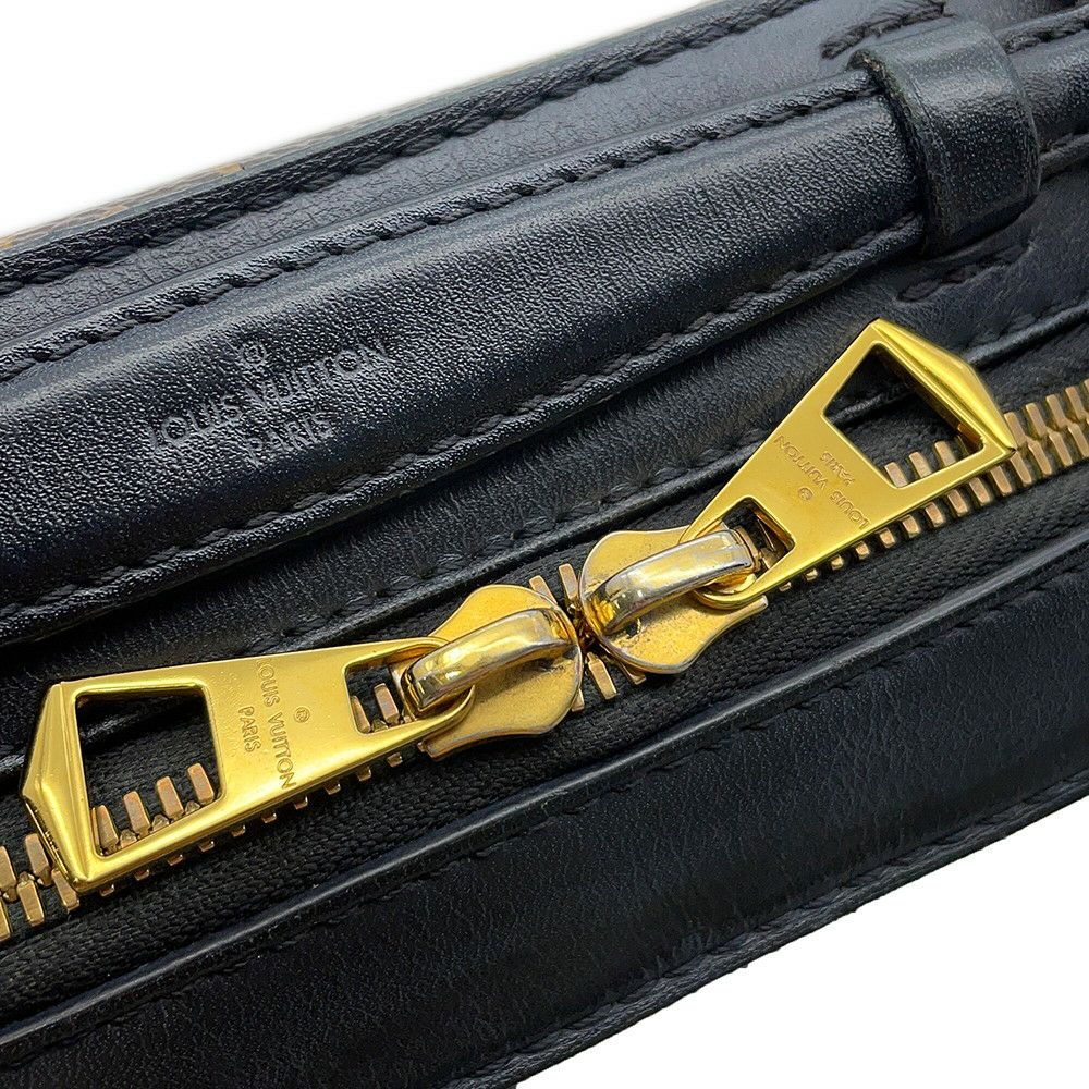 ルイヴィトン ショルダーバッグ モノグラム サントンジュ M43555 LOUIS VUITTON タッセル ブラック 黒