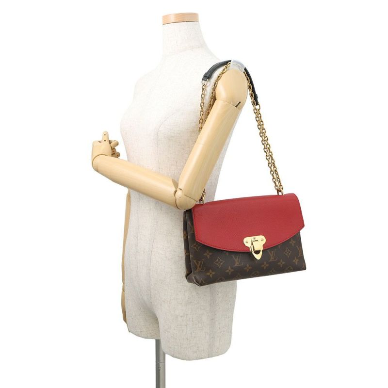 ルイヴィトン ショルダーバッグ モノグラム サン・プラシード M43713 LOUIS VUITTON レッド