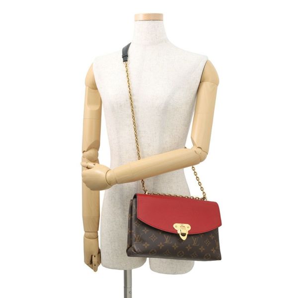 ルイヴィトン ショルダーバッグ モノグラム サン・プラシード M43713 LOUIS VUITTON レッド