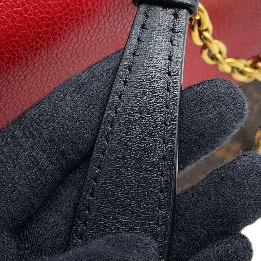 ルイヴィトン ショルダーバッグ モノグラム サン・プラシード M43713 LOUIS VUITTON レッド