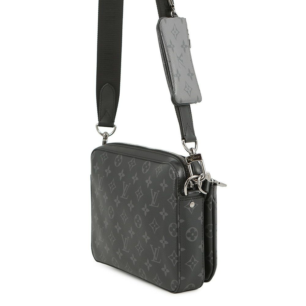 ルイヴィトン ショルダーバッグ モノグラム・エクリプス リバース トリオ・メッセンジャー M69443 ブラック 黒