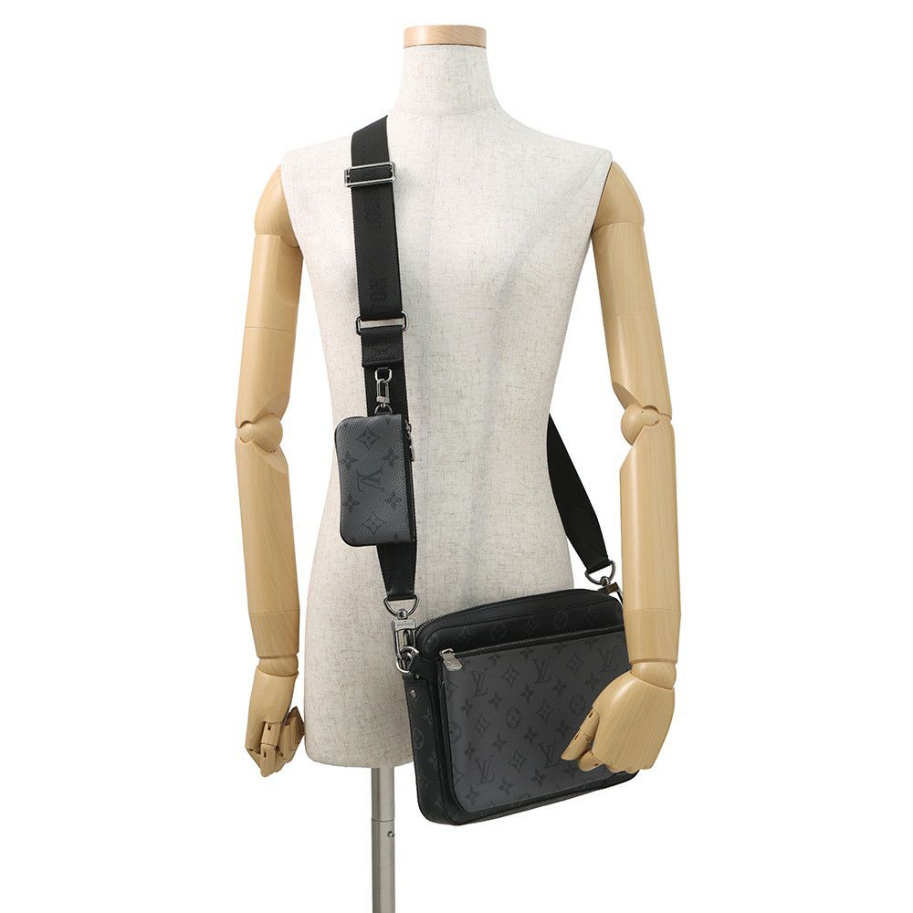 ルイヴィトン ショルダーバッグ モノグラム・エクリプス リバース トリオ・メッセンジャー M69443 ブラック 黒