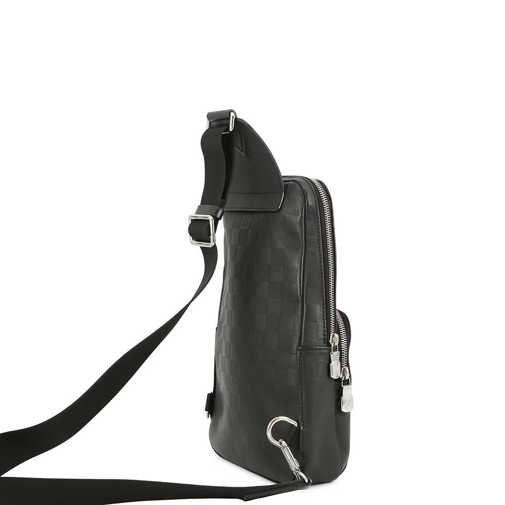 ルイヴィトン ボディバッグ ダミエ・アンフィニ アヴェニュー・スリングバッグ N41720 LOUIS VUITTON 黒 ブラック