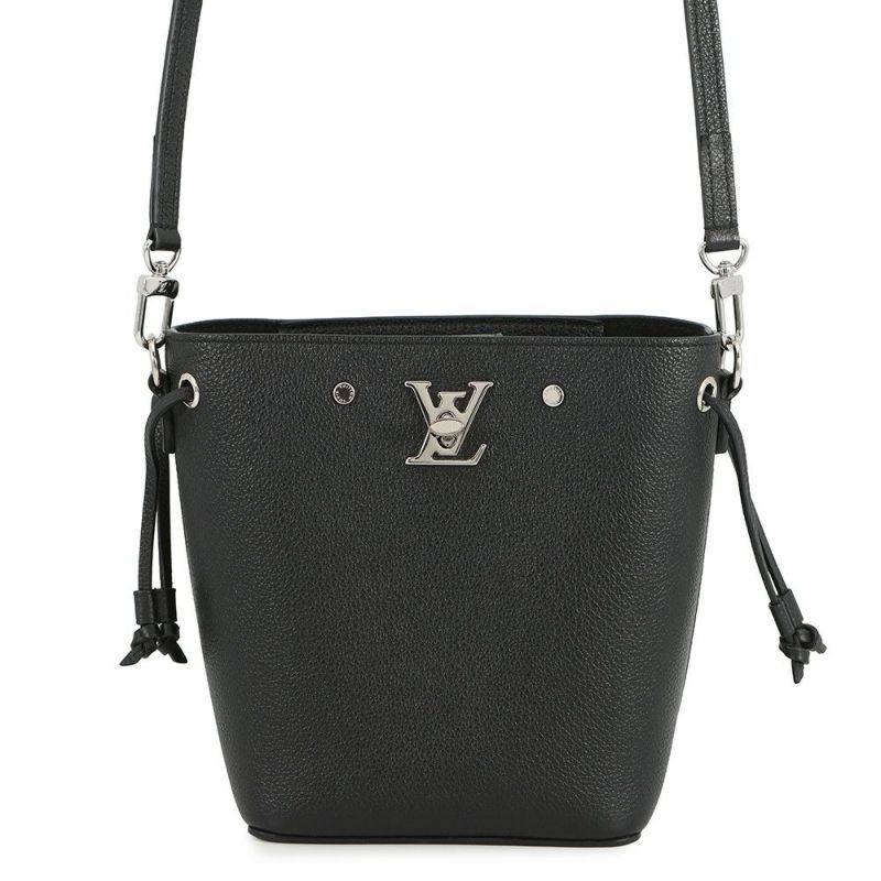ルイヴィトン ショルダーバッグ カーフレザー ナノ ロックミー バケット M68709 LOUIS VUITTON ヴィトン バッグ 黒 ブラック