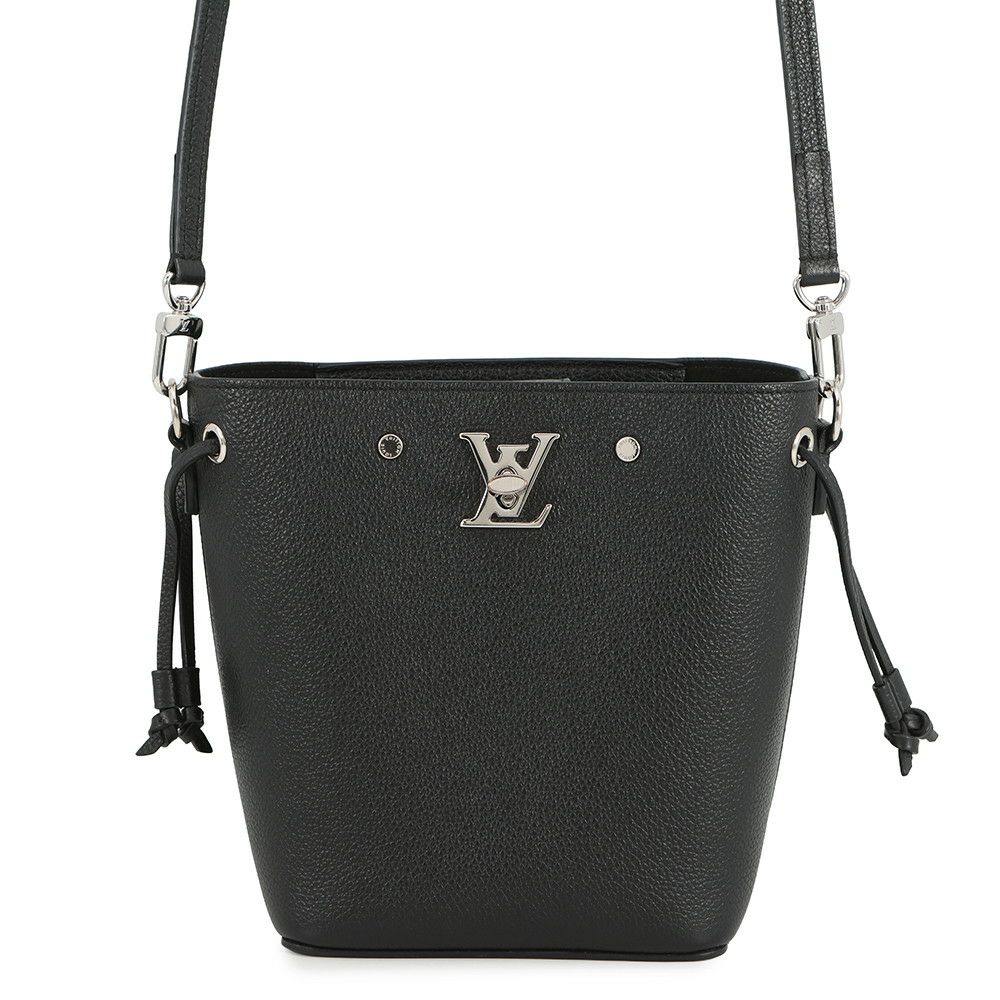 ルイヴィトン ショルダーバッグ カーフレザー ナノ ロックミー バケット M68709 LOUIS VUITTON ヴィトン バッグ 黒 ブラック